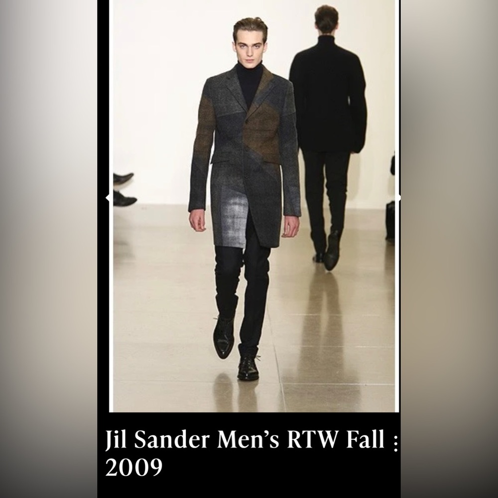 Jil Sander Runway Fw09 Color-Block Wool Single Br… - image 5